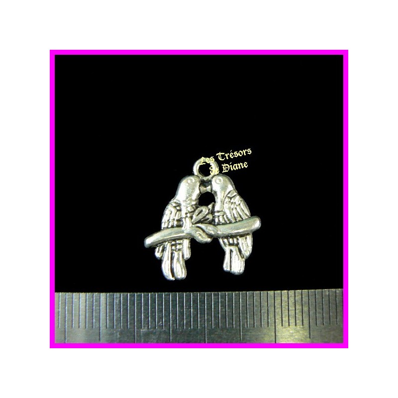 Charm OISEAUX AMOUREUX bi-face