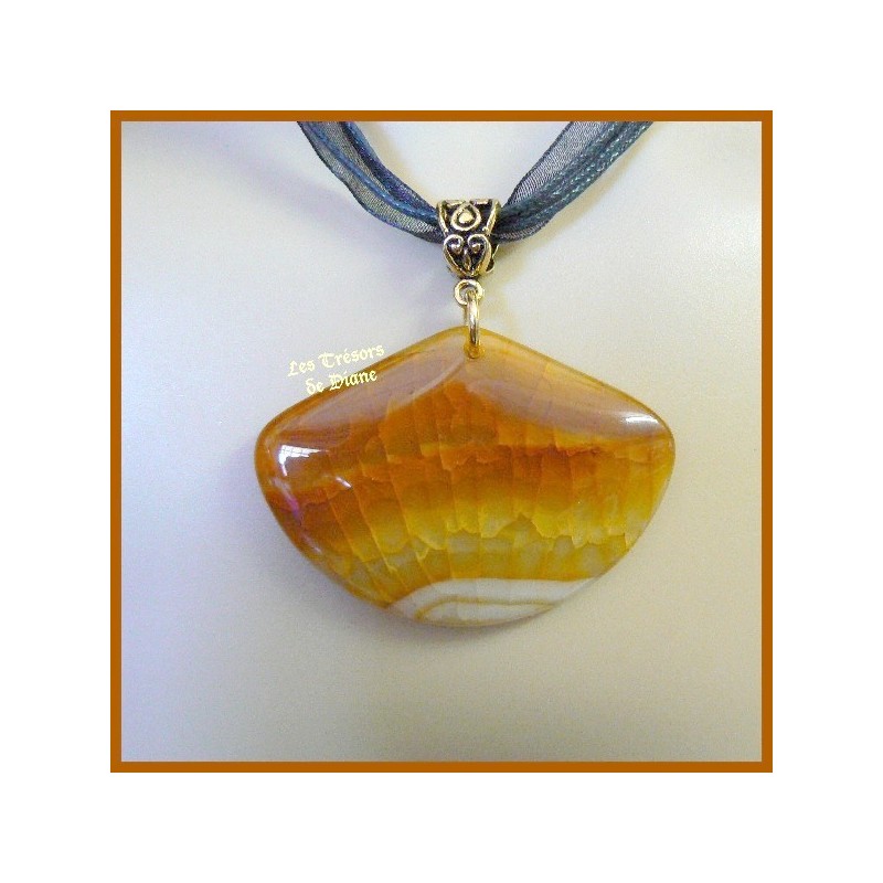 Pendentif en AGATE DRAGON naturelle